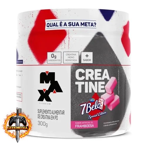 Creatina 7 Belo 300g Sabor Framboesa Max Titanium