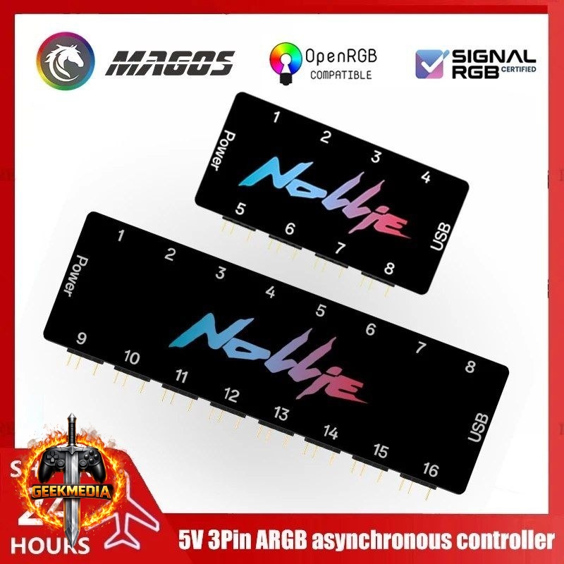 Controladora Nollie Mzx aRGB 5v 8 ou 16 Portas