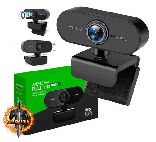 Webcam Full HD 1080p 360 Graus com Microfone - GoodVision