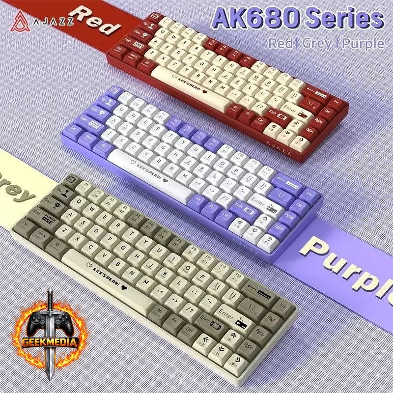 Teclado Mecânico Ajazz AK680 RGB Wired Hot-Swap