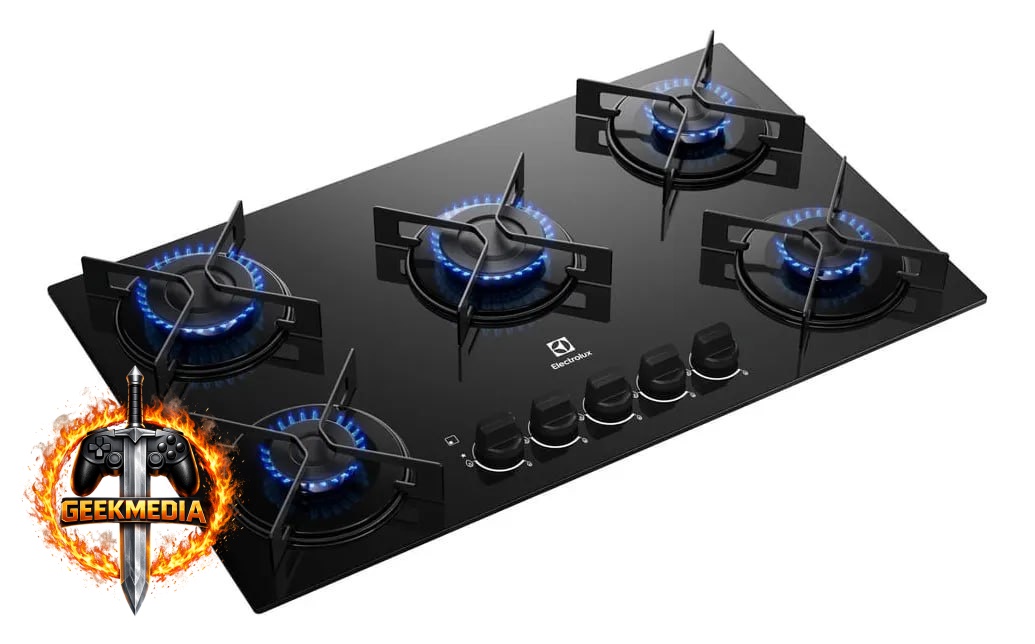 Cooktop Electrolux 5 Bocas Gás Mesa Vidro Efficient