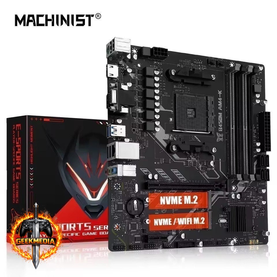 Placa Mãe Machinist B450M-AM4-K