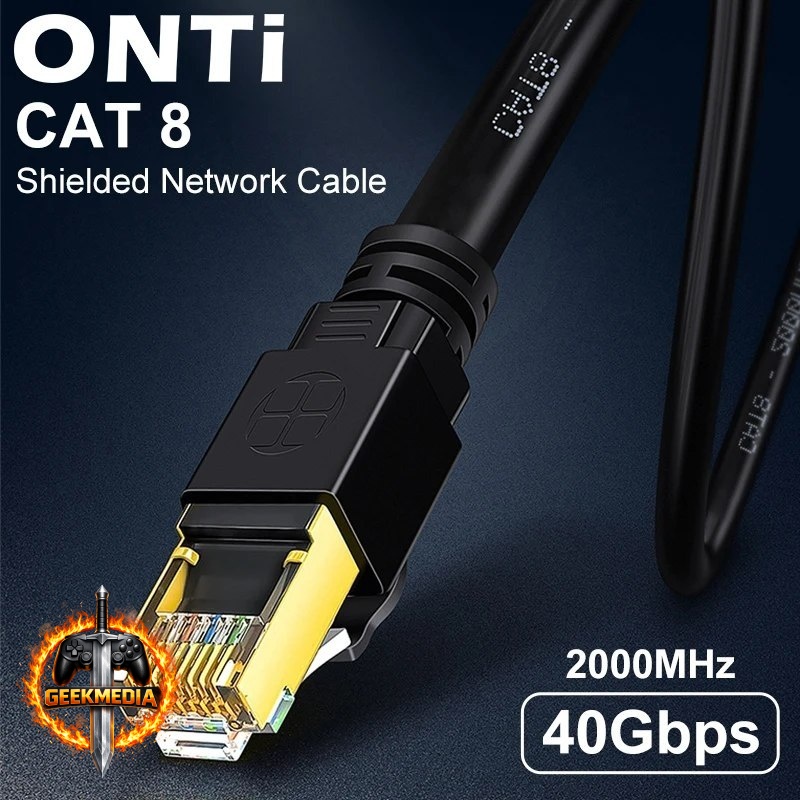 Cabo Ethernet CAT8 40Gbps RJ45 1m Omay
