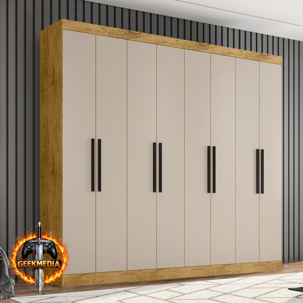 Guarda-roupa Casal Araplac 8 Portas 4 Gavetas