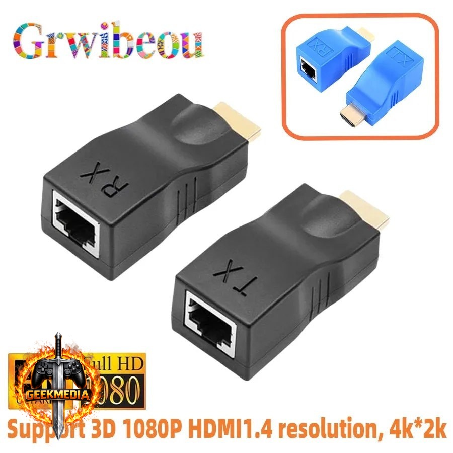 Adaptador Extensor HDMI 1080p/4K para RJ45 (10 unidades)
