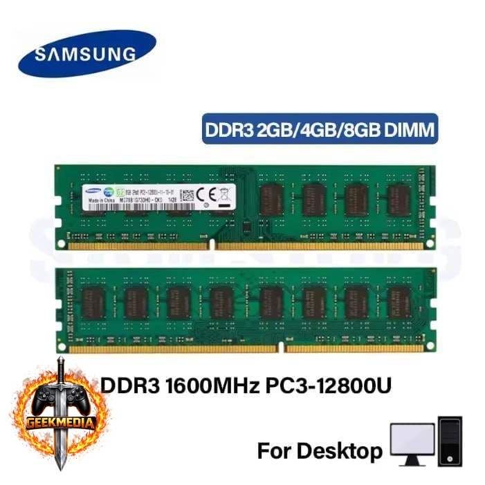 Memória RAM 8GB DDR3 1600MHz