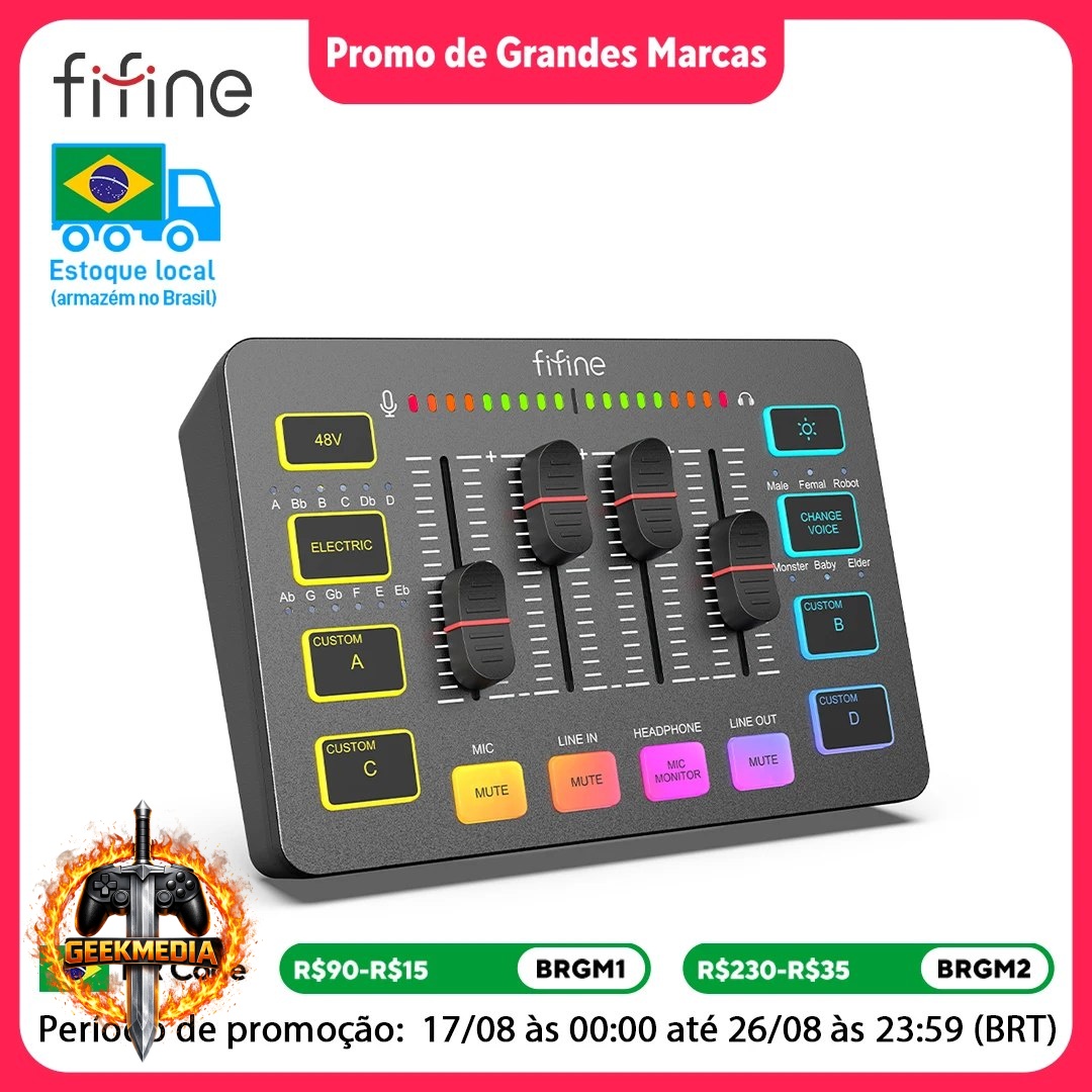Mixer USB FIFINE AmpliGame SC3