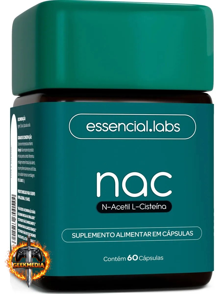 NAC 600mg - N-Acetil L-Cisteína - 60 Cápsulas