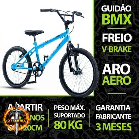 Bicicleta Aro 20 Bmx Freestyle Infantil Vega