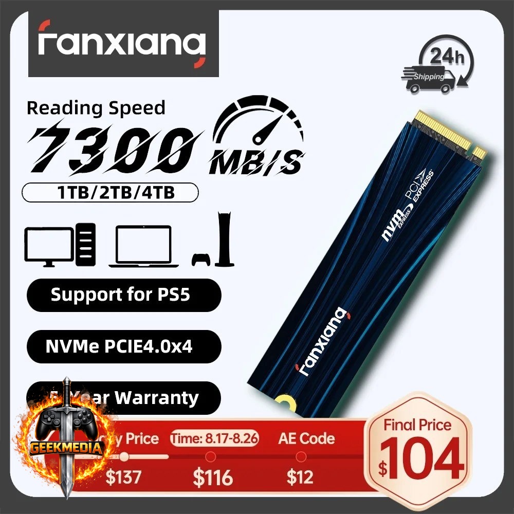SSD Nvme Fanxiang 500GB/1TB Gen4 7100MB/s