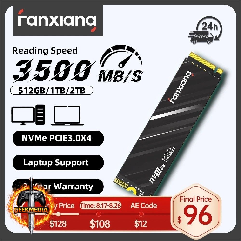 SSD Nvme Fanxiang S501Q 512GB Gen3 3200 MB/s