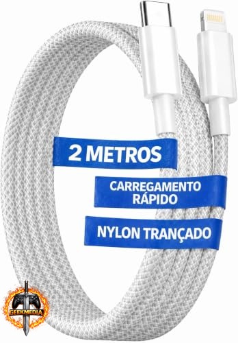 Cabo Turbo Carregador iPhone Nylon 30W 2m