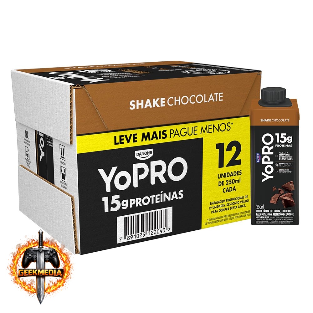 YoPRO Chocolate 15g Proteínas 250ml - 12 Unidades