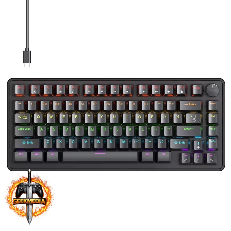Teclado Mecânico Apayado K82 75% Hot Swap