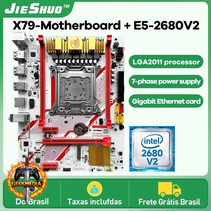 Placa Mãe Jieshuo x79HM Xeon LGA 2011  CPU