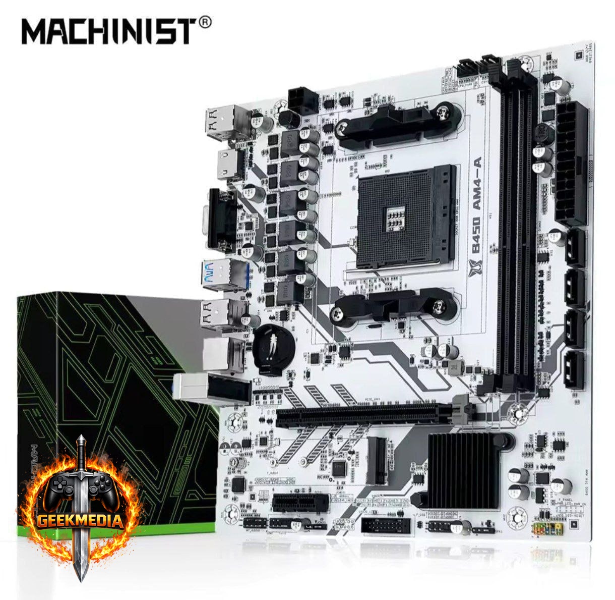 Placa mãe B450m Machinist Branca