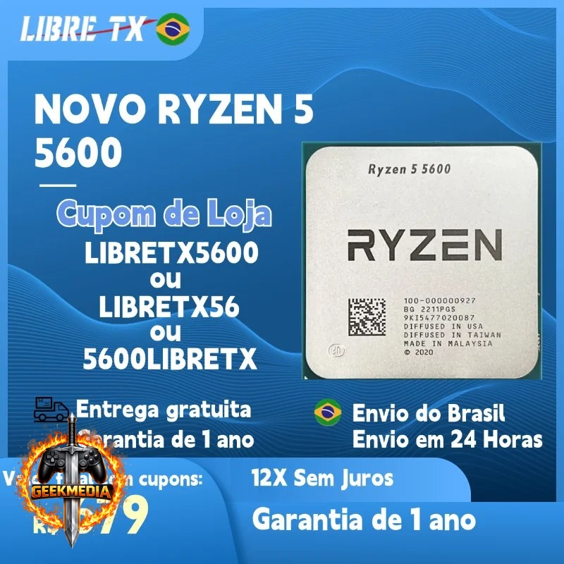 Processador AMD Ryzen 5 5600