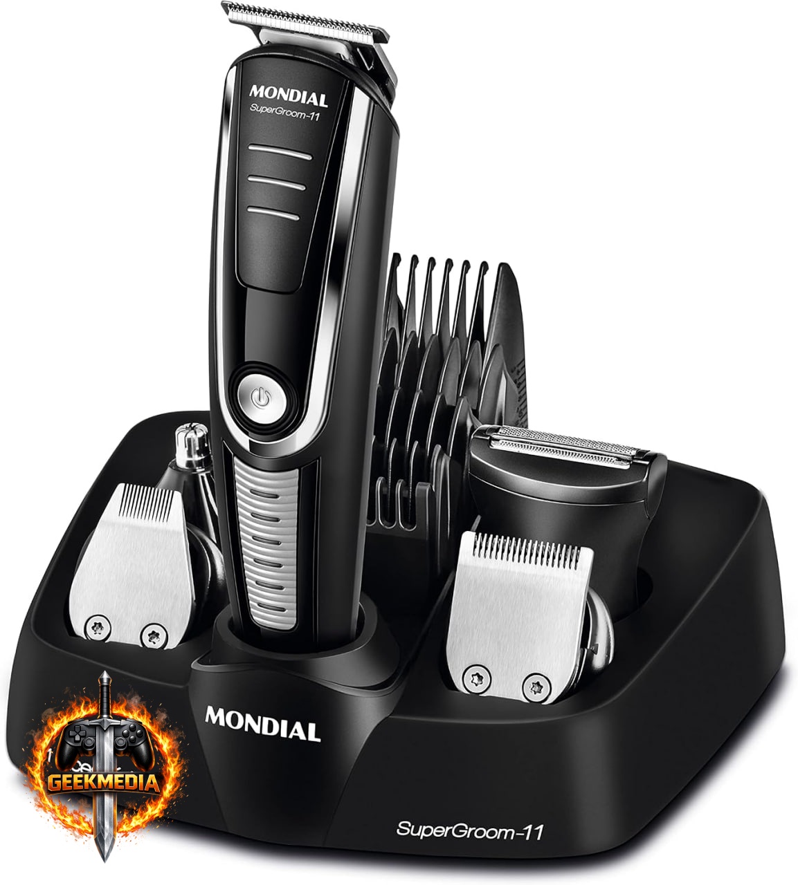 Mondial Aparador de Pelos Super Groom 11 - Bivolt - Preto/Prata