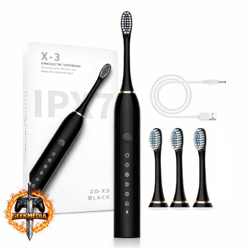 Escova de Dente Elétrica Recarregável Sônica Ultrassônica Pazie