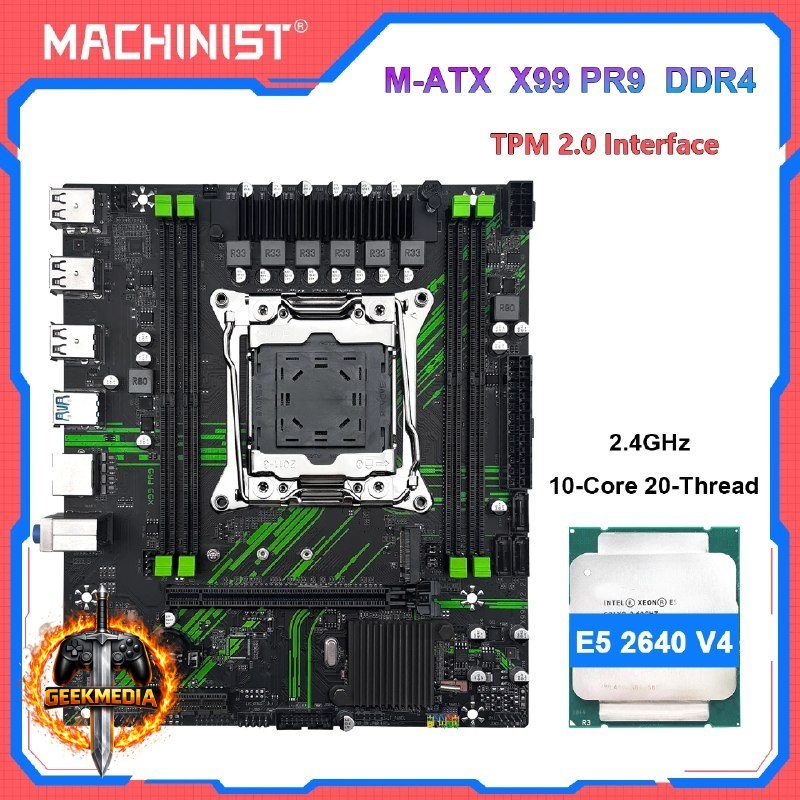 Placa-mãe MACHINIST x99 PR9 Xeon TPM2.0