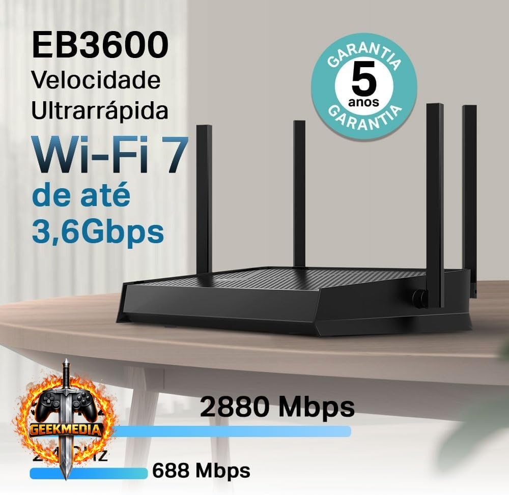 Roteador TP-Link EB3600 Wi-Fi 7 BE3600