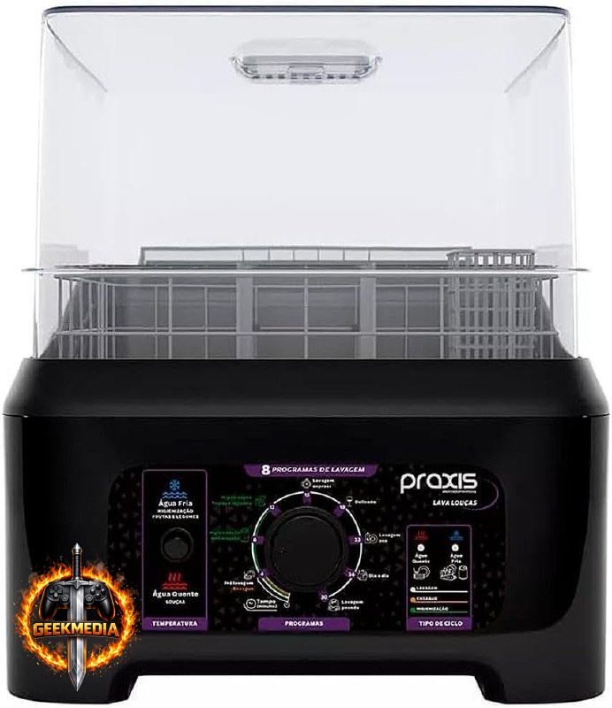 Lava Louças Portátil Praxis 3L - 8 Programas - 127V - Preto