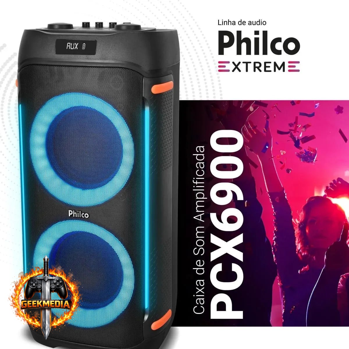 Caixa de Som Philco Extreme 1200W Connection TWS