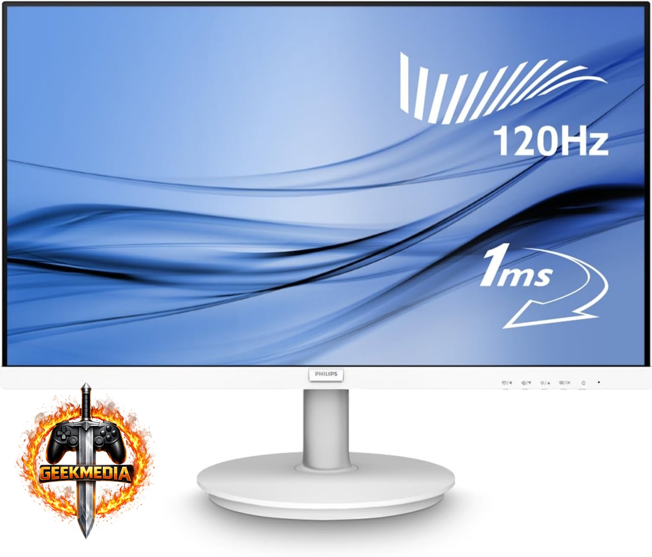 Monitor Gamer Philips 22" 120Hz 1ms 221V8LBW3 - Branco