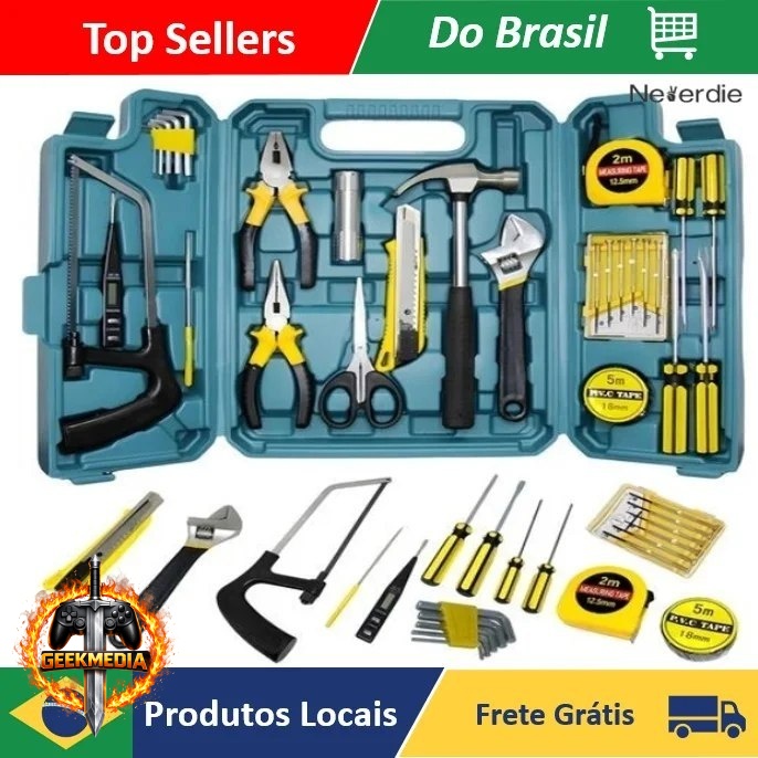 Kit Jogo De Ferramentas 27 Peças Com Maleta