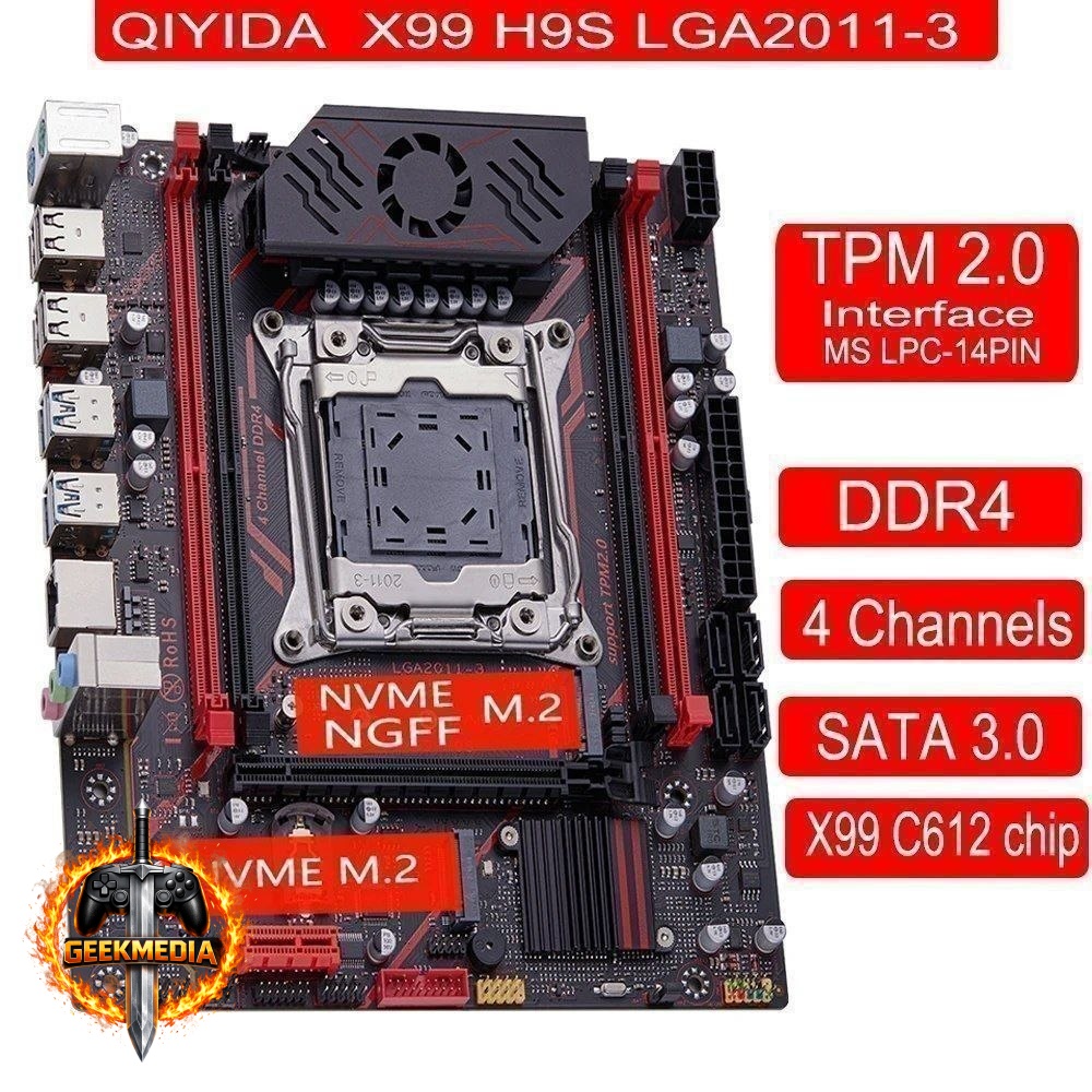 Placa Mãe Qiyida X99 H9S (Quad Channel) Chipset C612