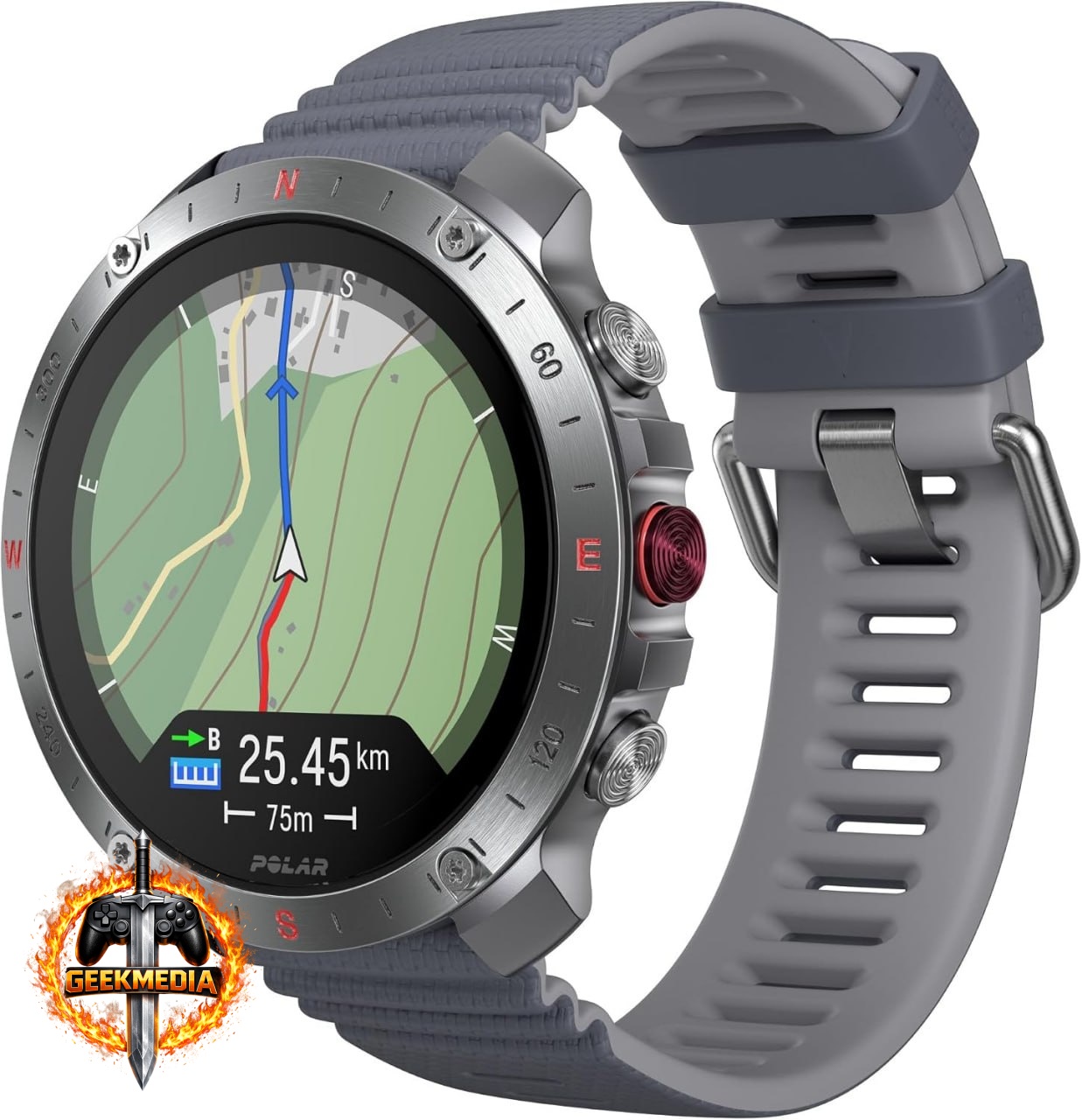 Polar Grit X2 Pro Cinza - GPS Dupla Frequência