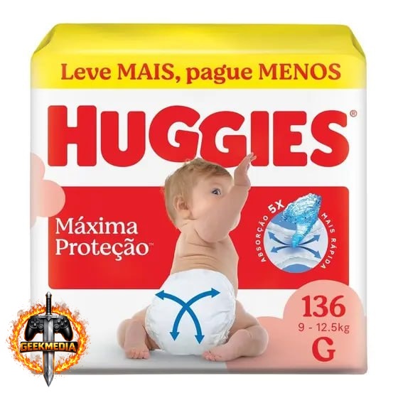 Fralda Descartável Huggies Máxima Proteção G