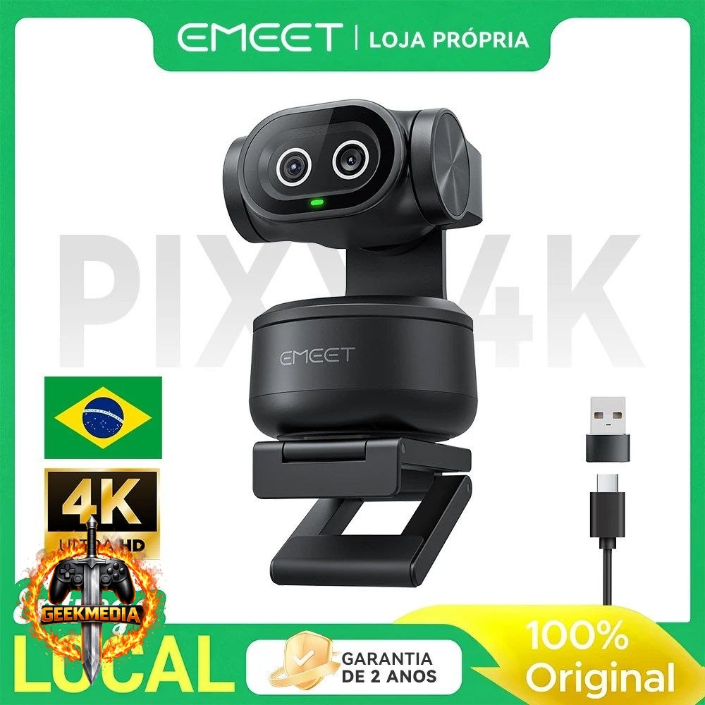 Webcam PTZ EMEET PIXY Dupla com AI Tracking