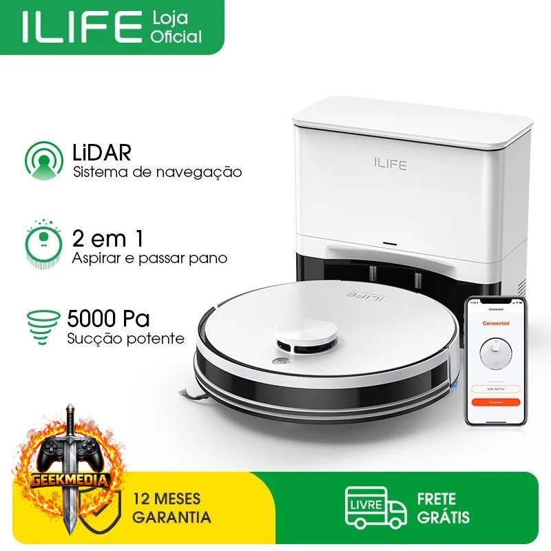 Robô Aspirador ILIFE A30 PRO com Autoesvaziamento