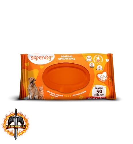 Tolhas Umedecidas Super Dog para Cães e Gatos