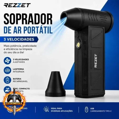 Soprador De Ar Mini Turbo Portátil USB Recarregável