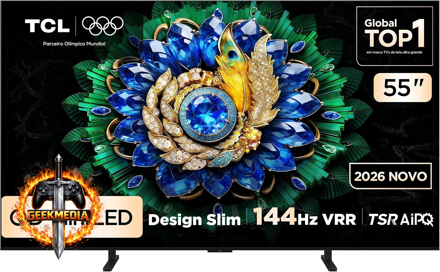 Smart TV TCL 55" QLED Mini LED 4K A400M