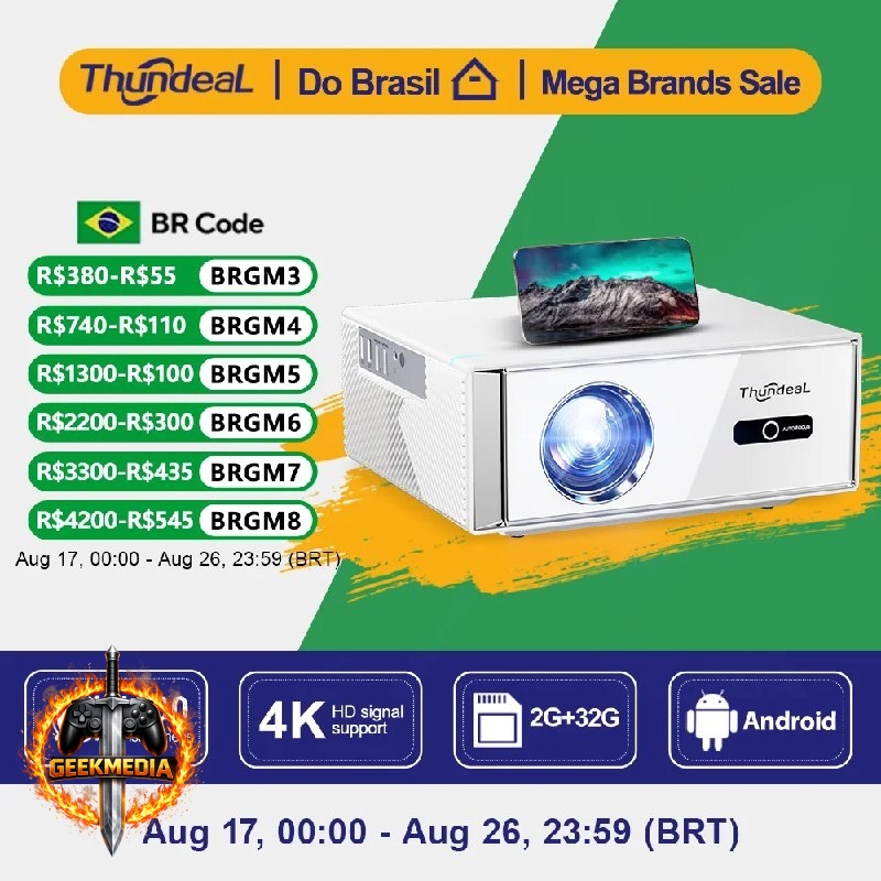Projetor ThundeaL TD95W Android Full HD 1080P