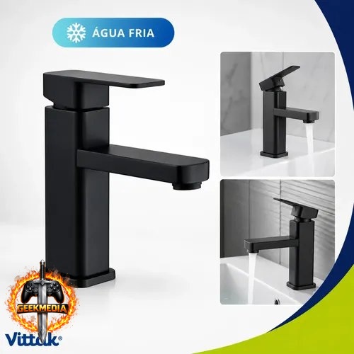Vittak Torneira Para Banheiro Preto Fosco