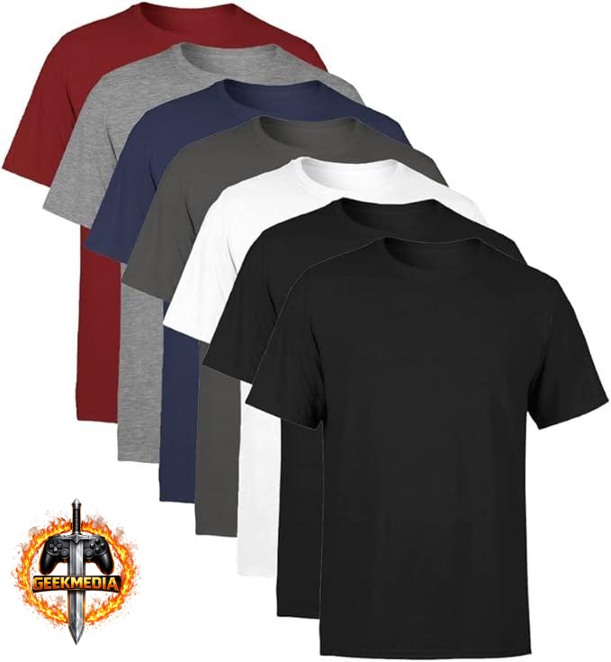 Kit 7 Camisetas Masculinas de Algodão Premium
