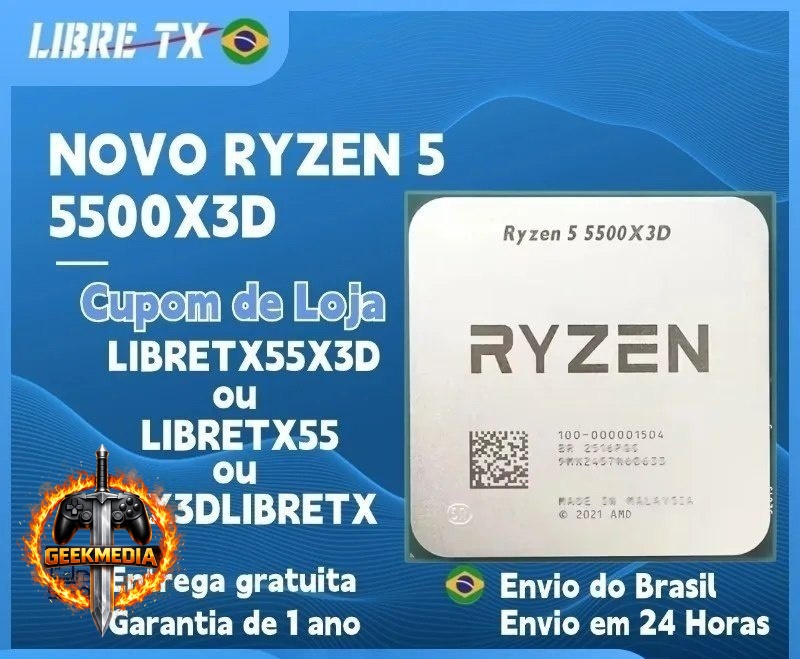 Processadores AMD Ryzen 5 e 7 - Diversos Modelos
