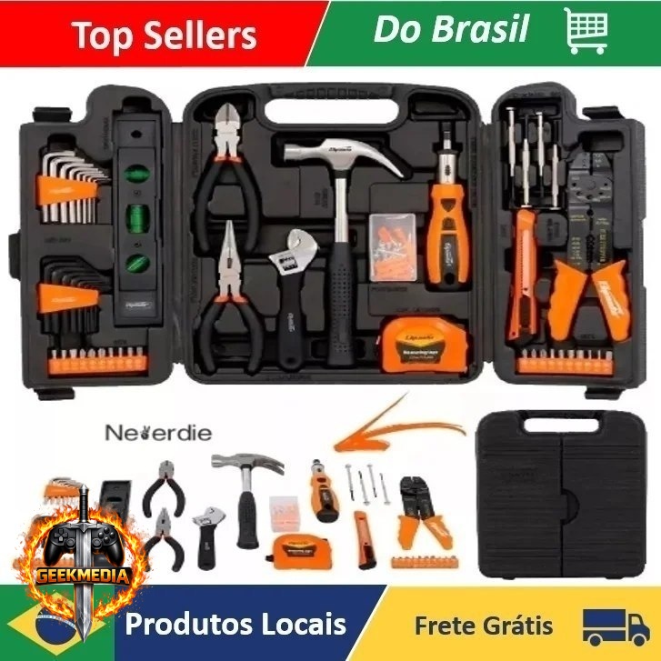 Jogo De Ferramentas Kit 129 Peças - Neverdie