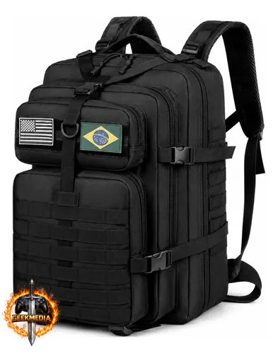 Mochila Masculina Tática 50L Impermeável Militar Reforçada
