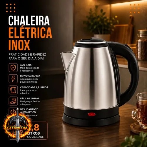 Chaleira Elétrica Hold On 2L Inox