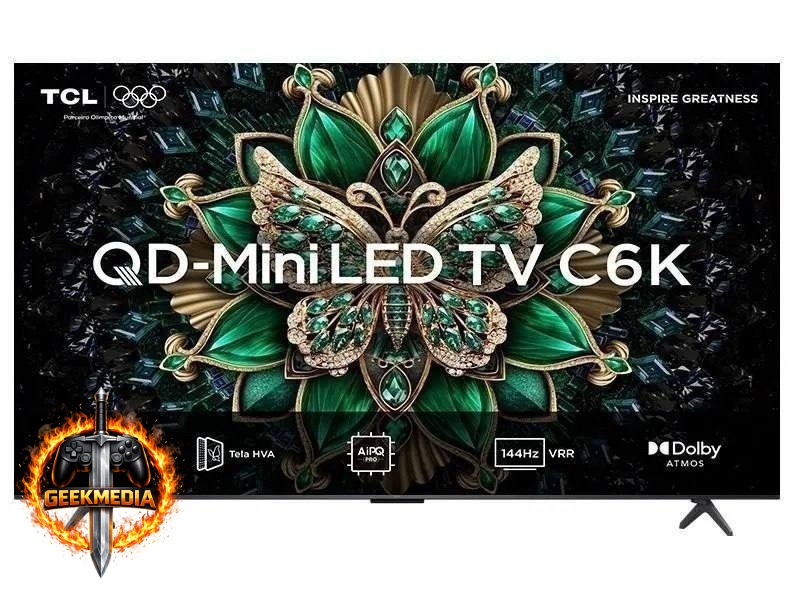 Smart TV 55" TCL 4K UHD MiniLED 55C6K 120Hz