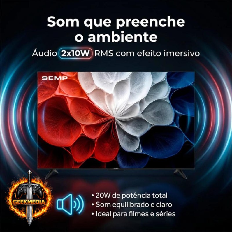 Smart TV Semp 43” 4K UHD Google TV