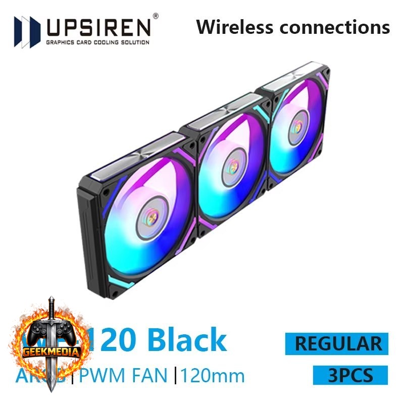 Kit 3 Ventoinhas UPSIREN WF-120 aRGB Magnéticas