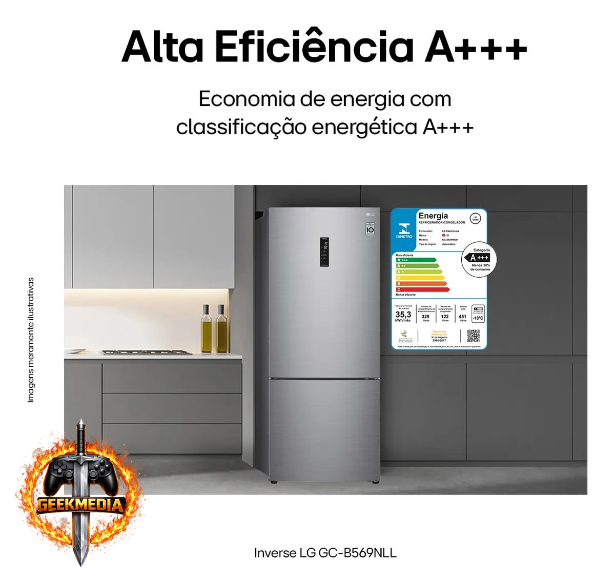 LG Frost Free Inverter 451L - Inox Look - Smart