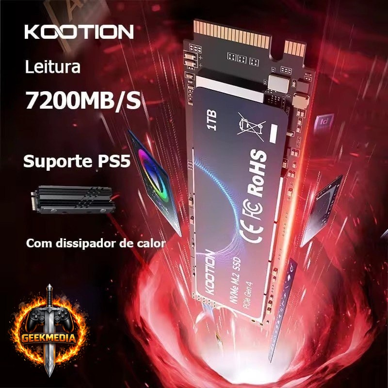 SSD NVME Kootion 1TB 7200mbps