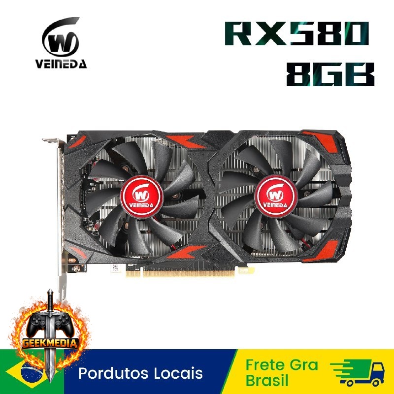 Placa de Vídeo Veineda RX 580 8GB GDDR5